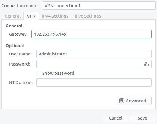 how to connect to pptp vpn server on ubuntu