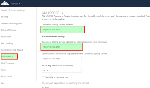 integrate OnlyOffice with Owncloud Server