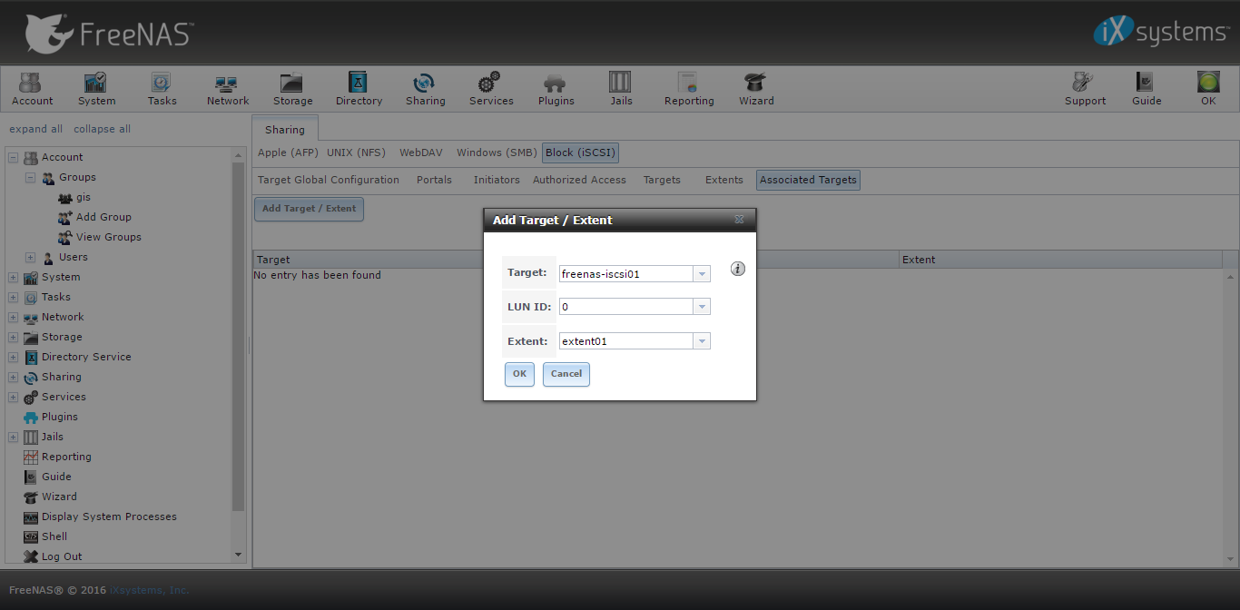 iscsi on freenas associate extents.png