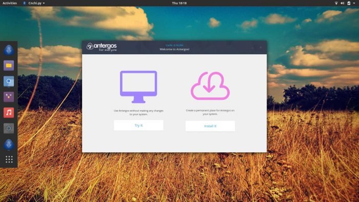 antergos 17.8 desktop