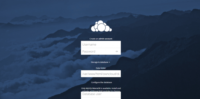 owncloud web config