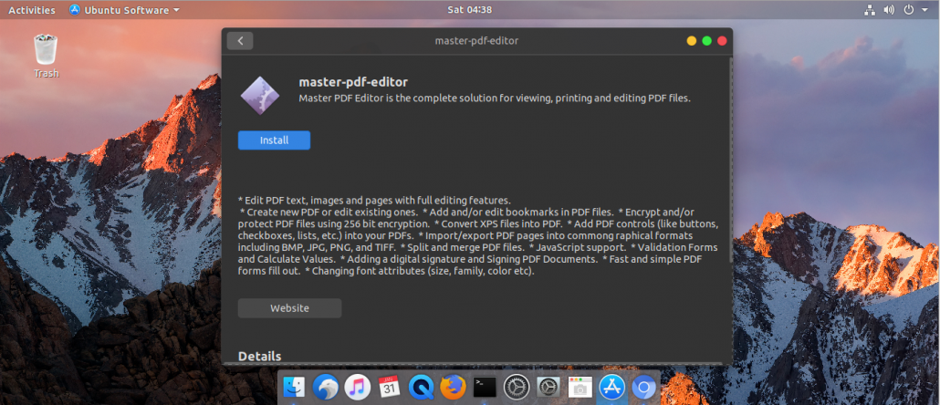 linux master pdf editor