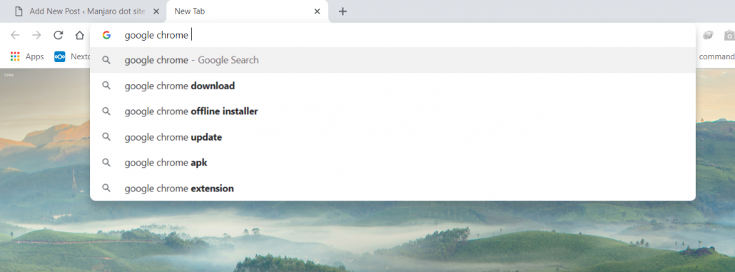 google chrome new Manjaro dot site