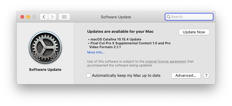 how to update from high sierra to catalina