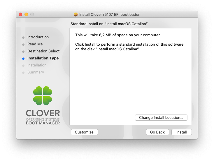 clover boot loader legacy installer