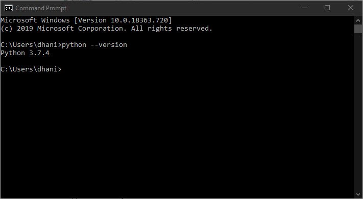install python windows command line