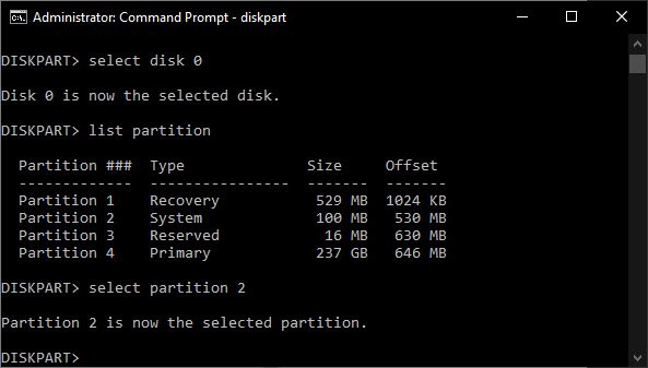 wintousb cannot select system partition