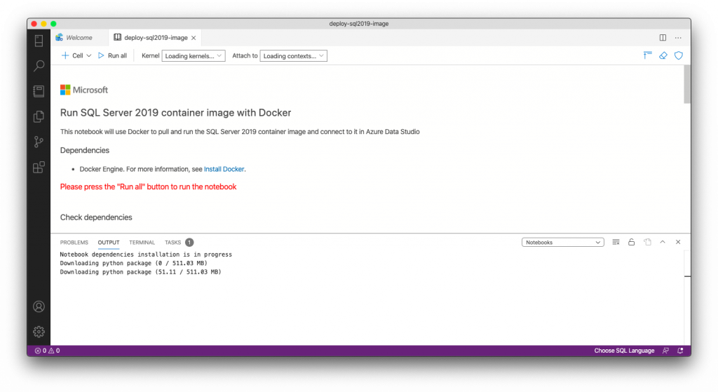 Microsoft SQL Server 2019 on macOS Catalina