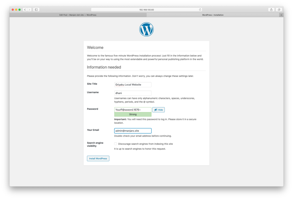 Install WordPress on Ubuntu 20.04