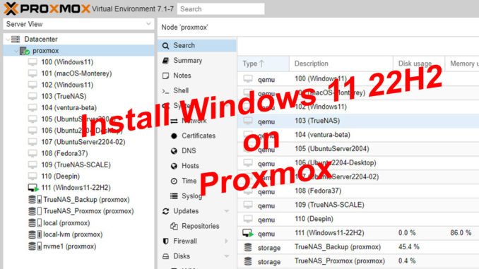 Install windows 11 on Proxmox